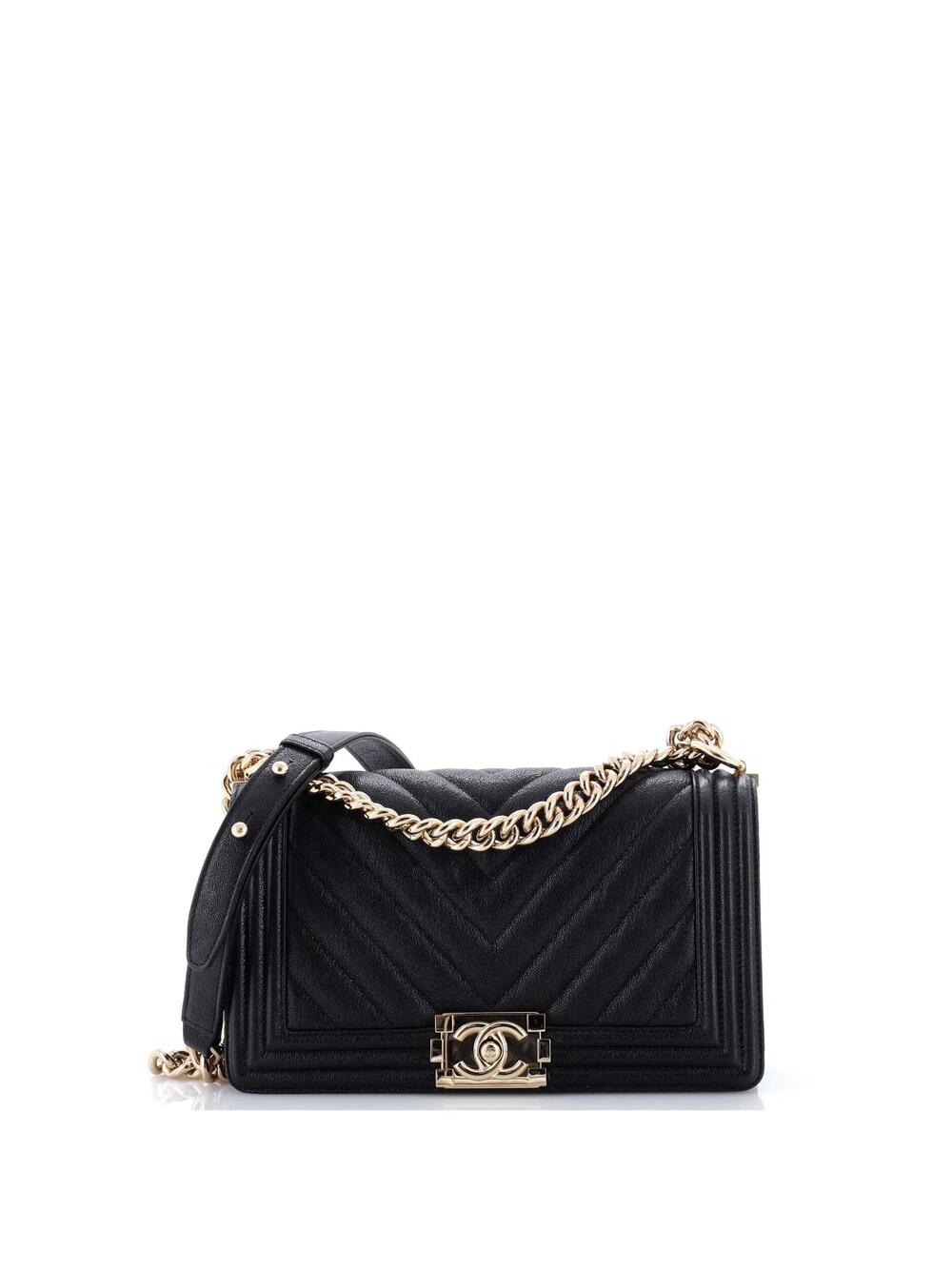 Chanel Boy Flap Bag Chevron Caviar Old #371088C49B